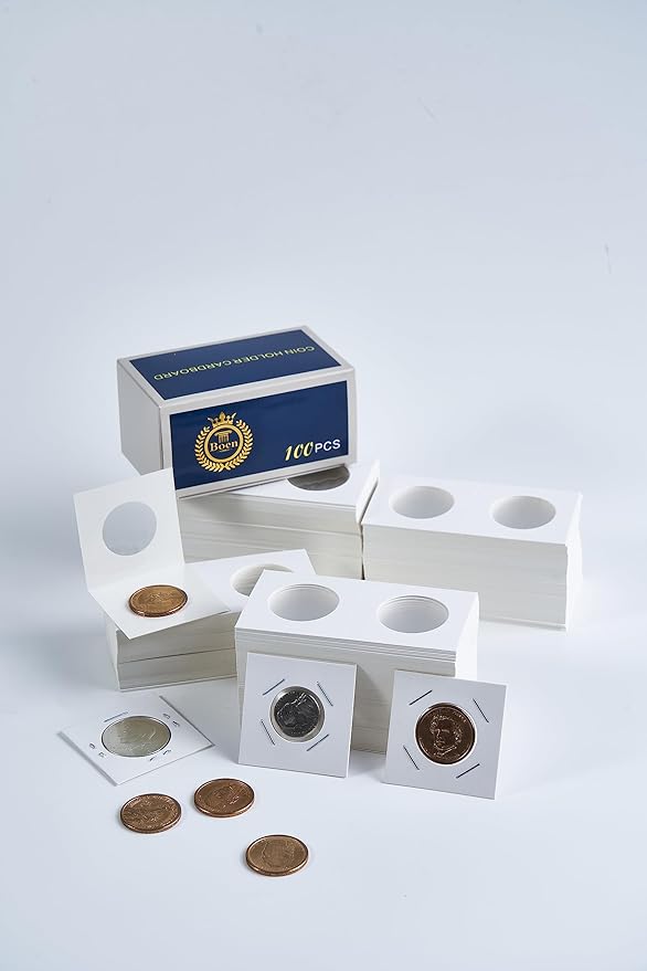 Boen Coin Holder 12 Assorted Sizes are Professional Coin Holders for Colletors The Coin Collection Supplies Include 1200Pcs Coin Flips The Coin Cardboard for Coin Collection