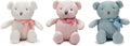 100% Organic Cotton Baby Teddy Bears Bulk for Baby Shower 6.5" (3pcs/Set)