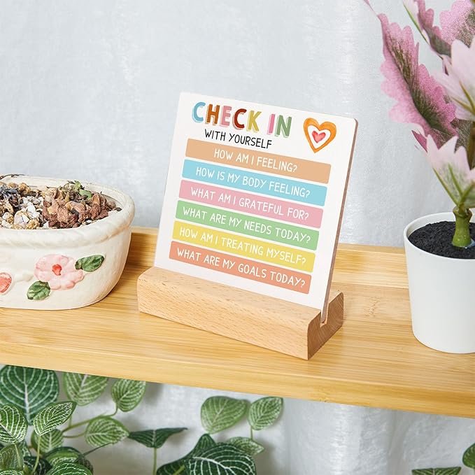Therapist Office Must Have, Mental Health & Recovery Self Care Psychology Gifts, Corner Classroom Counseling Office & Playroom Decor, Book Center Calming Corner Wooden