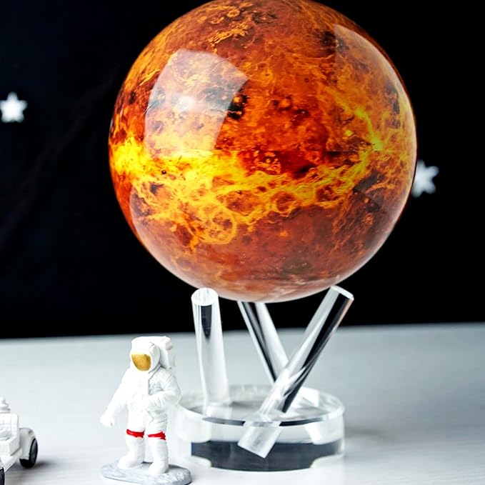 MOVA Globe – Venus 6” | Solar Powered Rotating Planet Model for Decor or STEM Learning | Based on NASA Imagery