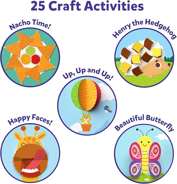 Skillmatics Scissor Skills Activity Book - Snip Snip, 25 Fun Cutting & Creative Activities for Preschoolers, 2 Child-Safe Scissors, Fine Motor Skills, Felt Craft Kit, Gifts for Kids Ages 3, 4, 5, 6, 7