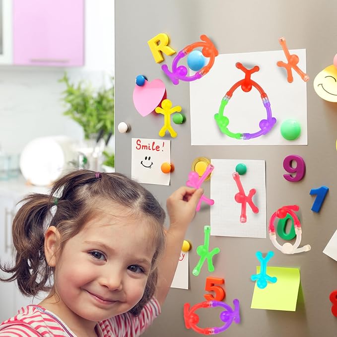 12Pcs Magnetic-People-Magnet-Men, Magnetic Travel Toys for Kids, Creative, Portable and Educational, Funny Magnets for Kids, Small Toys for Classroom Prizes, Easter Egg Stuffers, Office