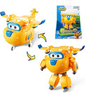 Super Wings - 5' Transforming Donnie Airplane Toys Vehicle Action Figure Plane to Robot,Suitable 3 4 5 year old Kids Fun Flying Toy Plane for Preschool Play and Birthday Gifts,Yellow