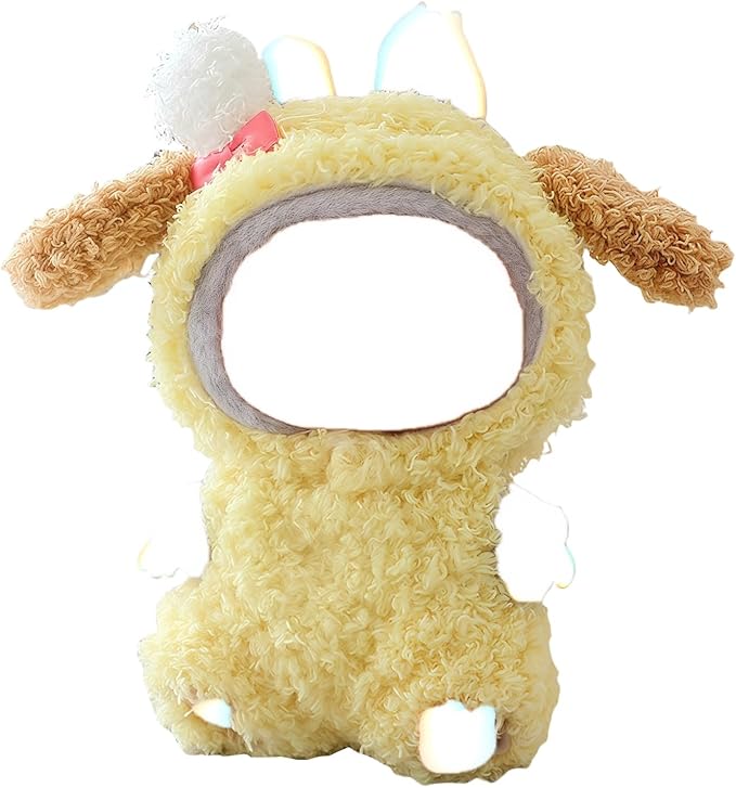 17cm Doll Clothes Set, Overalls Set for 6.7inch Doll Suit, Faking Animal Style Outfit Jumpsuit, Cute Fashion Dress Up Clothes Accessories for 1st/2nd/3rd Gen Dolls (Dog)