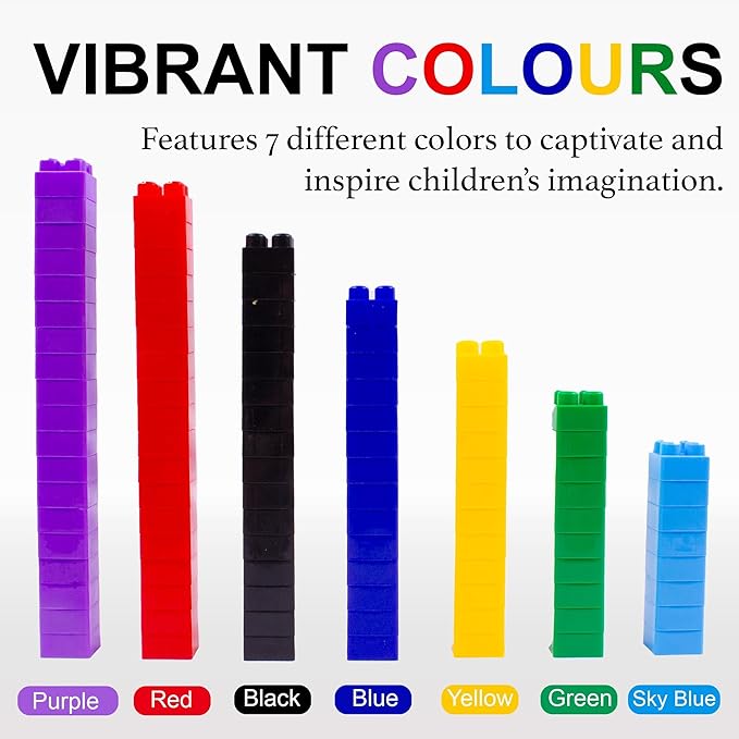 Dimple Large Blocks for Toddlers/Kids Stackable, Multi-Colored, Interlocking Toys Safe, Non-Toxic Plastic Bright Colors, Waterproof Boys and Girls Age 3 + (1200 Pieces)