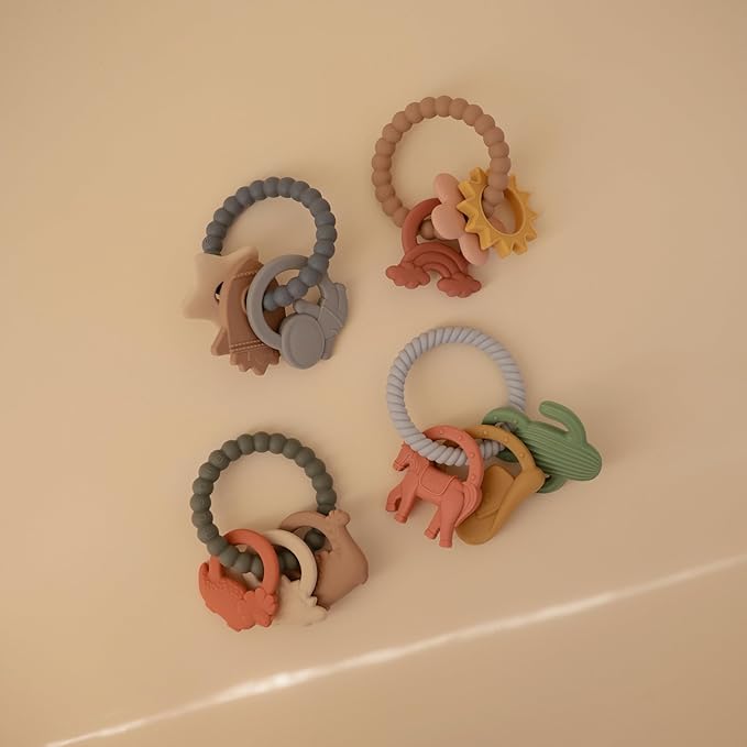 mushie Silicone Space Teething Ring Toy