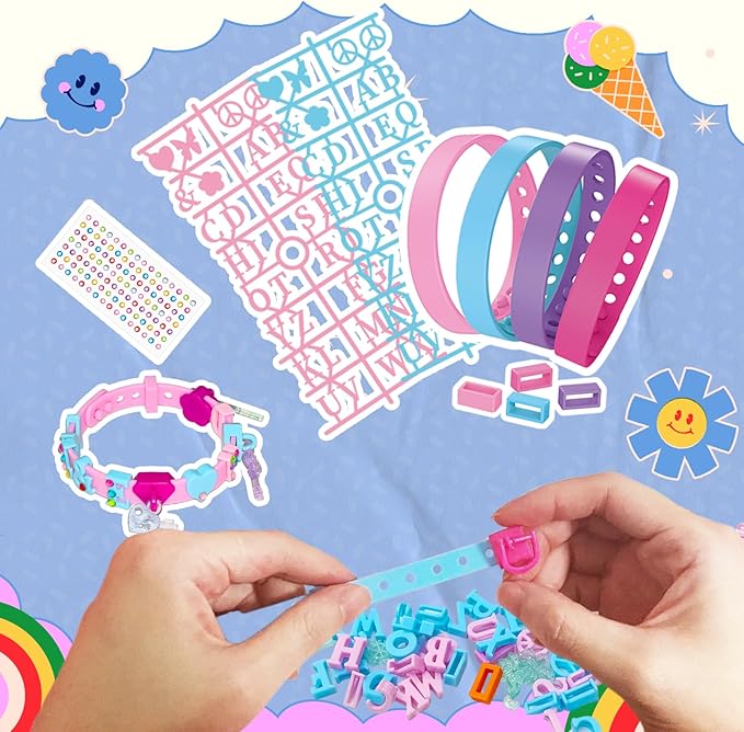 Art & Craft Kits for Kids, DIY Friendship Bracelet Making Kit for Girls, 5-12 Year Old Girl Birthday Gifts, Kids Jewelry Making Kit with Charms, Girls Toys Age 5 6 7 8 9 10 11 12 Years Old(Regular)