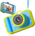 Kids Camera, 48MP 1080P Digital Camera for Kids with 3.5 Inch Big Screen, 10X Zoom, Selfie & Video, 32GB SD Card, 1200mAh Battery, Christmas Birthday Gifts for Boys Girls Ages 3-12 (Blue)