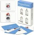Picture My Picture Prepositions Flash Card Set – Speech Therapy Tool for Vocabulary, Communication & Thinking, Scratch-Resistant with Activity Guide, Suitable for Education, ESL & ABA – Set of 40