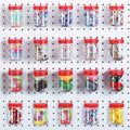 Unittype 20 Set Pegboard Organizer Accessories Peg Boards Jars with Lids Plastic Pegboards Bins Storage Containers Clear Peg Board Wall Organizer for Garage Sewing Office Home Supplies(Red)