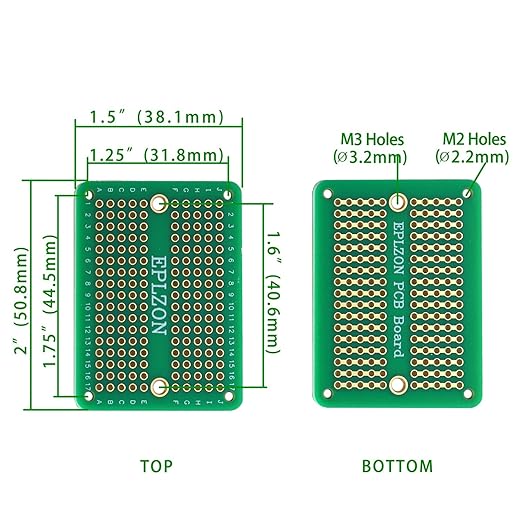 Solderable Breadboard Mini PCB Board Gold-Plated Solder Breadboard for DIY Electronics Projects Apply to Arduino Soldering Projects 2.0"x1.5" Mixed Color(Pack of 12 Pcs)