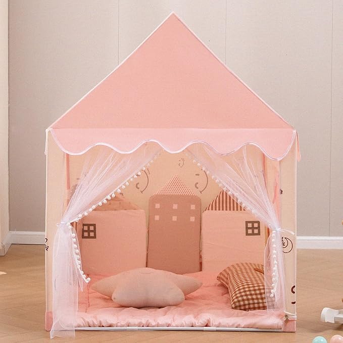 Kids' Play Tents Children's Tent Girls Large Playhouse Toddler Castle Play Tent Children Indoor Outdoor Playground Birthday Gift