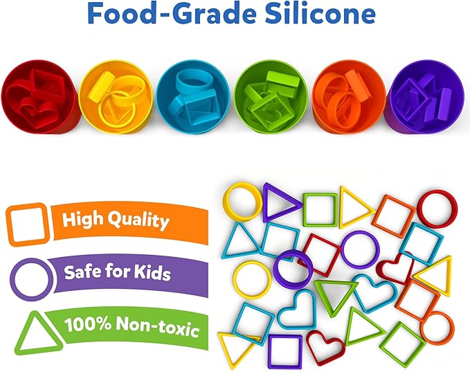 Skillmatics Silicone Rainbow Sorting Game - Learning & Educational Toy, Sorting, Counting & Sequencing Skills, for Toddlers & Preschoolers Ages 3, 4, 5, 6
