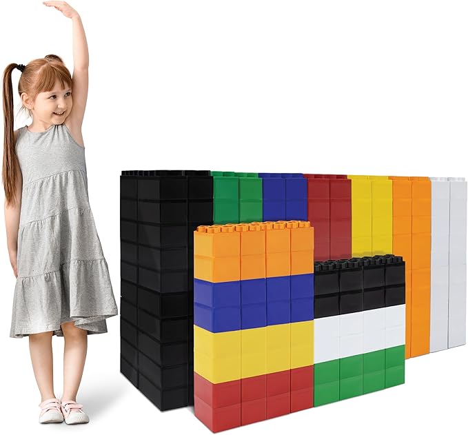 BiggoBlocks Large Building Blocks for Kids Ages 3-8 – 336 Piece Mega Set – Indoor & Outdoor STEM Toy for Boys & Girls