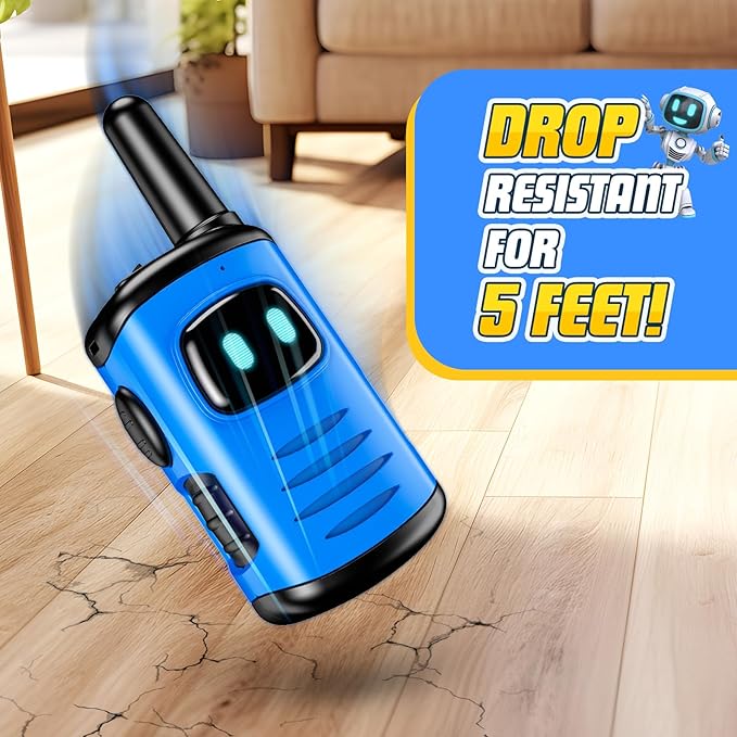Kids Walkie Talkies Toys for Boys: comedyfun Mini Robots Walkies Talkies 2 Pack Christmas Birthday Gifts for 3 4 5 6 7 8 Year Old Boys Toys Age 4 5 6 7 8 Stocking Stuffers Camping Outdoor Games