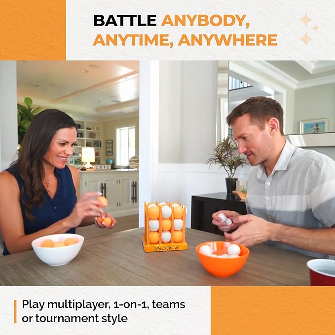 Bounce Battle™ Game Set – Marbled Edition – Fast-Paced Family & Party Game for Kids, Teens & Adults – Strategy & Skill with 27 Balls & Marbled Cube – Creative Child Game of The Year Winner