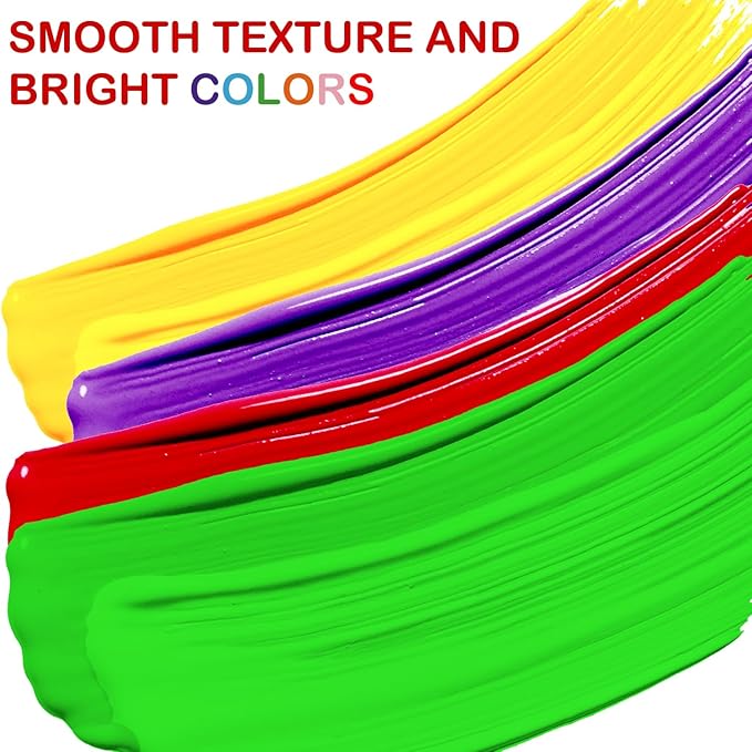 AROIC 8PCS Washable Finger Paint for Kids, Non-Toxic Finger Paints 8Colors, Art Supplies for Toddlers, Painting Supplies for Kids Boys Girls Gifts, Hand Paint DIY Crafts