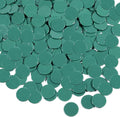 Coopay 300 Pieces Plastic Learning Counters Disks Bingo Chip Counting Discs Markers for Math Practice and Poker Chips Game Tokens,1 Inch (Green Style 1)