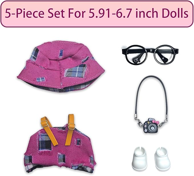17cm Doll Clothes Set Fashion Doll Clohtes with Accessories of Doll Clothing Suitable for Various Outfits of Dolls (Style R)