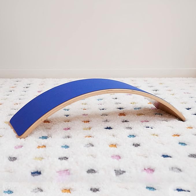 ECR4Kids Balance Board with Felt Base, Montessori Toy, Blue