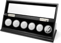 Challenge Coin Display Case 1.5-1.75 Inch 38-44.5 mm Coin Holder 1 Slot (Black, 6 Slots)