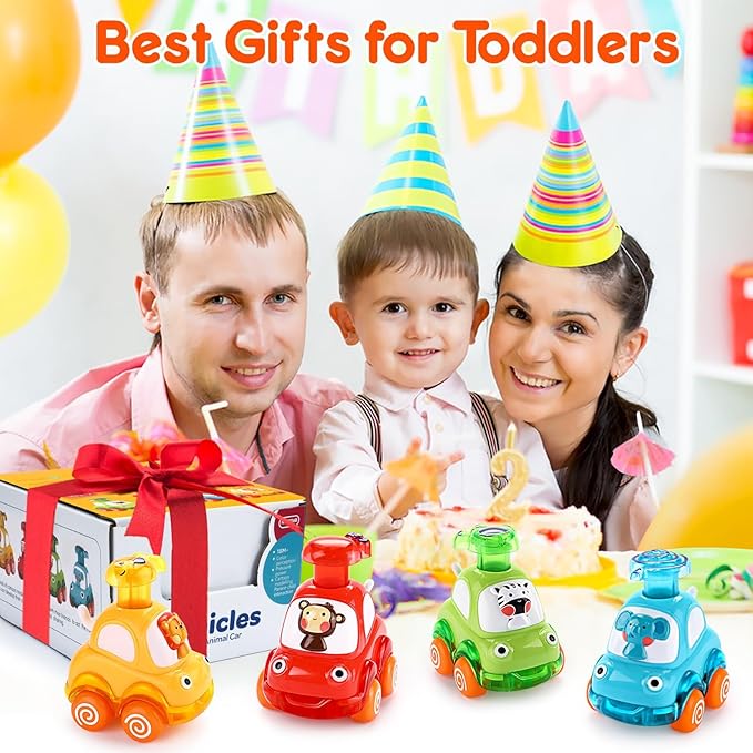 Cars Toys for 1 Year Old Boy Birthday Gift: Press and Go Toys Cars for Toddlers 1-3 Baby Toys 12-18 Months Toddler Toys Age 1-2 One Year Old Boy Toys First Birthday Gifts for 1-3 Year Old Boys Girls