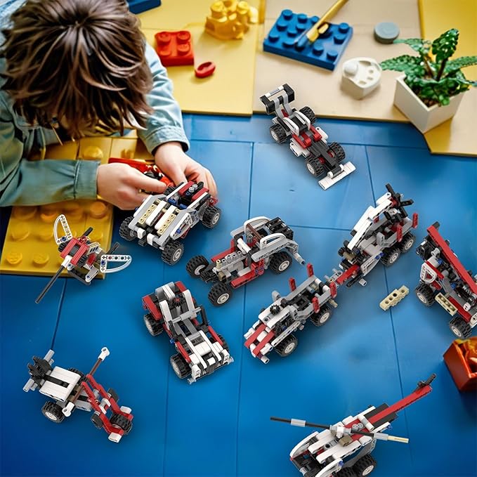 22-in-1 Building-Block technic-Cars-Set for Kids 8-12,Racing Cars, Motorcycles, Tractors, Helicopters, Robots Brick-Kits Compatible with Lego-technic, STEM-Toys for Gifts for Boys & Girls