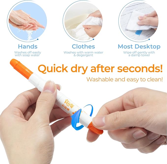 M&G 12 Colors Upgraded Food-grade Paint Sticks, Washable, Non- Toxic, Super Quick Drying, Tempera paint sticks for kids and student