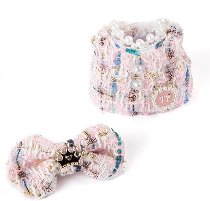 Premium Doll Clothes for Labubu - Luxury Chic Style Set for 17cm Dolls, Doll Outfit for Display, Collectors, Gift - Cute Miniature Fashion Accessories - Pink Crown (No Dolls)