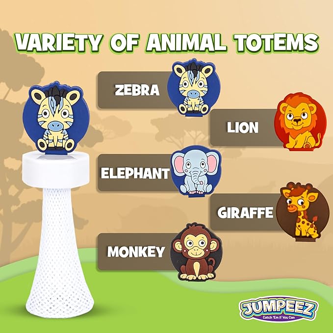IPIDIPI TOYS Jumpeez Safari Rocket Poppers, 25 Jungle Animal Bounce Toys for Kids – Halloween Toys for Trick or Treat, Halloween Goodie Bag Stuffers - School Prizes, Classroom Rewards for Boys & Girls