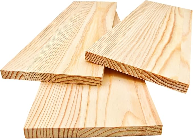 3PCS Rectangle Wood Boards Unfinished Wood Blocks for Crafting, 11.8x3.9x0.4in Blank Whittling Wooden Blocks for Wood Carving,Painting & Burning