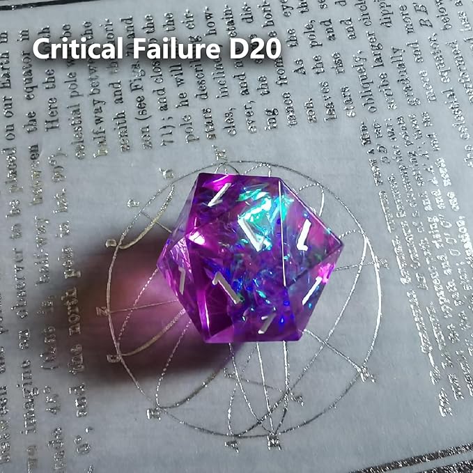 Roll of Fate D20 Dice Set – All Natural 20 or All Natural 1 – Designed for D&D Players Seeking Epic Victories or Failures