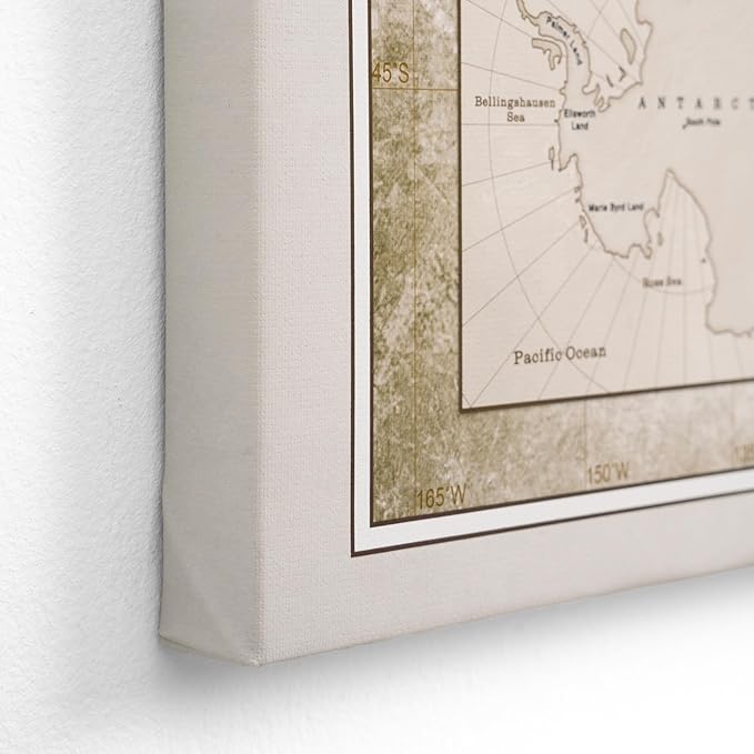 Canvas World Map with Cork Pin Board - English Lettering - Decorative Wall Decoration for All Rooms - Canvas Pictures with World Map Motif (120x80 cm, Pattern 20)
