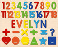 Personalized Name Puzzles, Montessori Toys, Shape Number Puzzles for Toddlers, Educational Toys, Customized Easter for 1st Birthday Girls and Boys