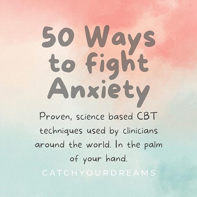Cats Against Anxiety Cards - 50 Cards by Catchyourdreams for Self Esteem and Stress, Affirmations for Anxiety Emotions Cat Gift for Women Men (Cats Against Anxiety)