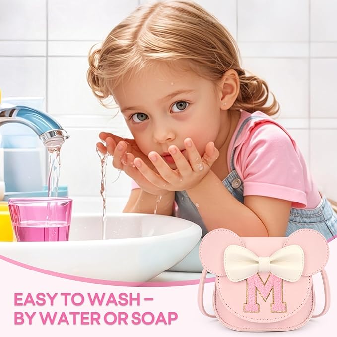 Kids Makeup Kit for Girls - 15 Pcs Real Washable Make Up Set - Non Toxic Toddlers Cosmetic with Letter Mouse Ear Purse - Dress up Birthday Gifts for 3 4 5 6 7 8 Years Old Girls - M