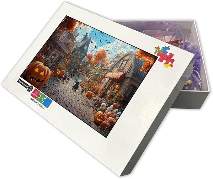 Pumpkin Town - Wooden Puzzle Adult 200 Pieces - Ideal Birthday Party Gift Puzzles
