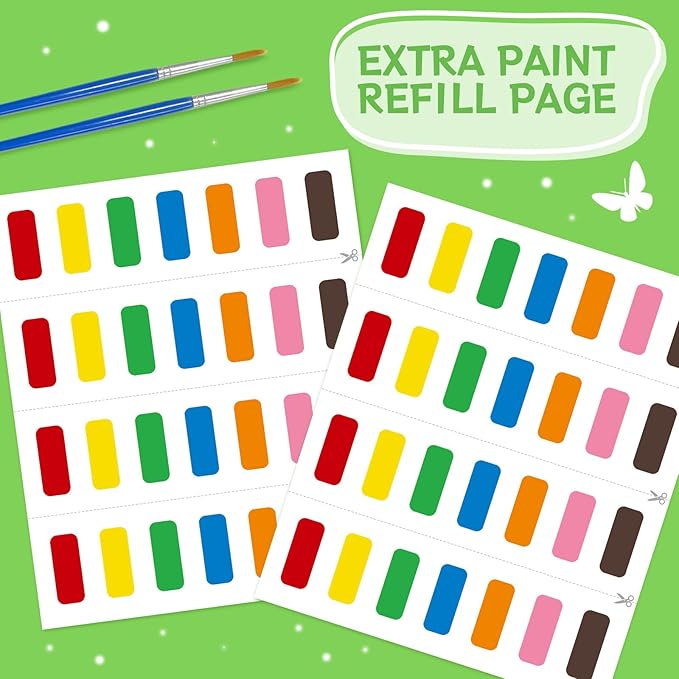 Paint with Water Coloring Books for Toddlers,Farm Theme Mess Free Watercolor Painting Papers for Kids Water Color Paint Kit Art Craft Birthday Gift for Ages 1-3, 4-8