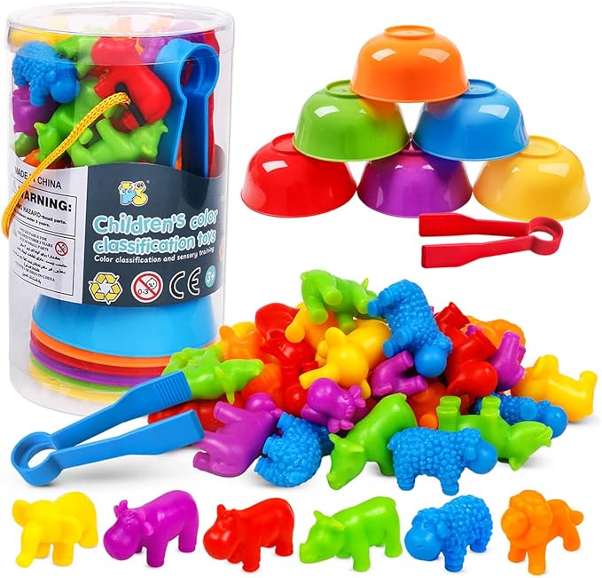Skrtuan Counting Animal Montessori Toys for Kids 3-8 Years Old - Preschool Learning Activities with Sensory Math Games, Toddler Educational Gift for Boys & Girls Ages 3-5 Birthday