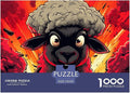 Sheep Thickened Wooden Jigsaw Puzzles 1000 Pieces 3D Animal for Adults Fun Home Decoration Education Game Toy Intellectual Game Stress Relief Challenge Educational 1000pcs (75x50cm)