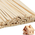 1/4 x 12 Inch 50 PCS Square Dowel Rods Wood Sticks Wooden Dowel Rods - Unfinished Bamboo Sticks - for Crafts,Home Decor, Model Making and DIYers