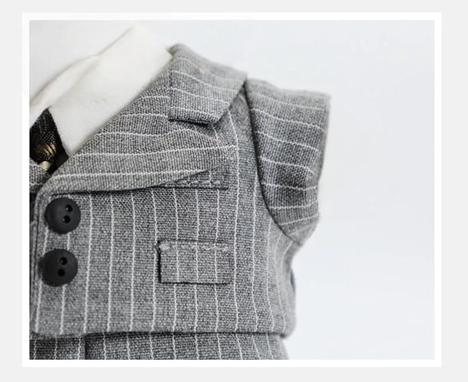 Four-Piece Suit for Doll 17cm/6.7in, Doll Clothes Set ,Soft Premium Fabric Dress Up Accessories Suit (Grat Suit Set)