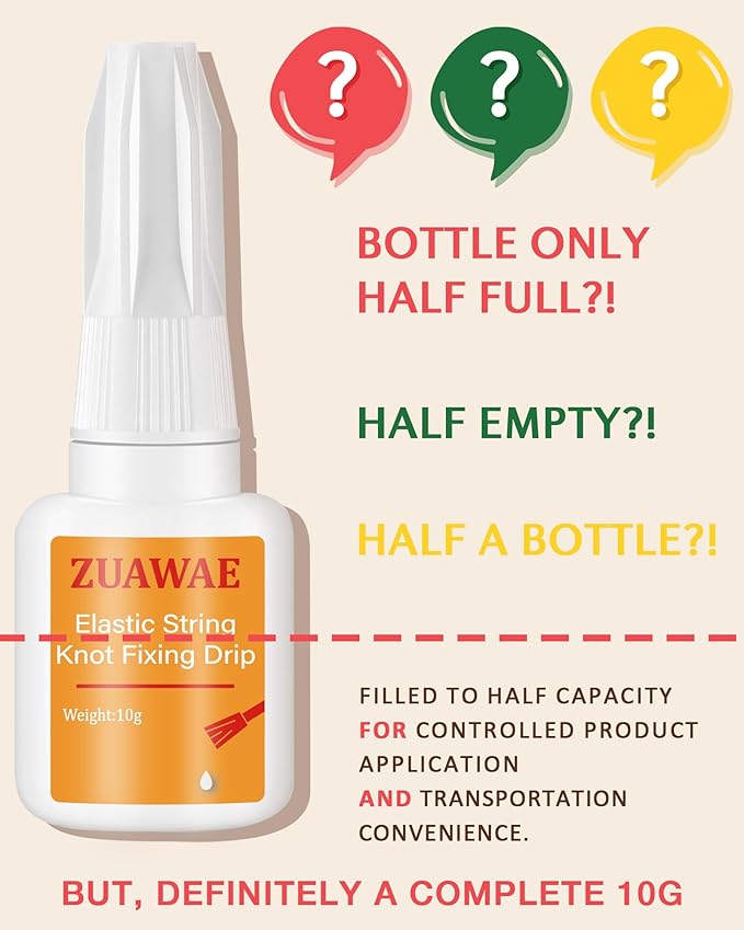 ZUAWAE Elastic String for Bracelets Making Kit, 0.8mm Clear Bracelet String, Jewelry Glue for Elastic String to Clay Beads, Jewelry Making Supplies