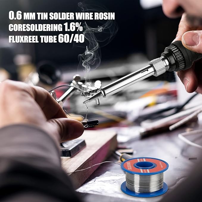 Soldering Iron Kit, 60W Soldering Iron with 5pc Interchangeable Tips, 10-in-1 Adjustable Temperature Solder Welding Tools, Fast Heating, Electronic Repair, 110V, Green