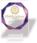 Custom Engraved Acrylic Employee Recognition Award – Personalized Appreciation Trophy for Corporate Excellence – Desk Display Plaque with Free Customization (Style #7)