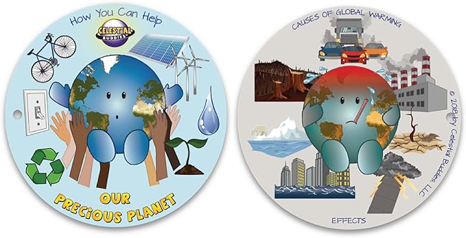 Celestial Buddies Our Precious Planet | 16" Soft Stuffed Plush, Fun Planet Facts & Climate Change Tag for Kids – STEM Learning, Educational Gift, Classroom & Homeschool Science Space Astronomy | 0+