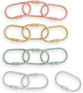 mushie Baby Chain Link Rings Toy 12-Count | Multiuse Car Seat Stroller Connecting Toy (Periwinkle, Mustard, Green, Coral)