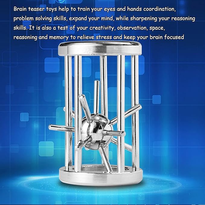 RoseFlower 28 pcs IQ Test Puzzle Metal Wire Puzzles Mind Game Educational Toys High Difficulty Brain Teaser Puzzle Toy for Kids and Adults - Explore Creativity and Problem Solving. Gift Desk Puzzles