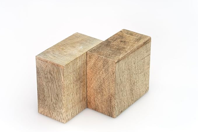 Exotic Wood Zone Mango Wood Unfinished Wood Bowl Blanks Kiln Dried | Hardwood Square Blocks for DIY Woodworking Enthusiasts Wood Pieces for Wood Crafts and Projects (8" x 8" x 3")