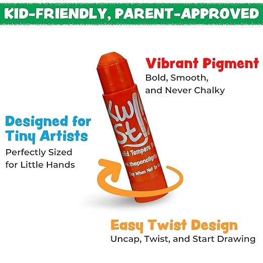 Kwik Stix Solid Tempera Paint Sticks, 24 Colors, Washable Paint Sticks for Kids, Non-Toxic, Quick Drying, Allergen Free, Comes in Classic, Metallic, & Neon Colors, Ideal for Kids and Toddlers